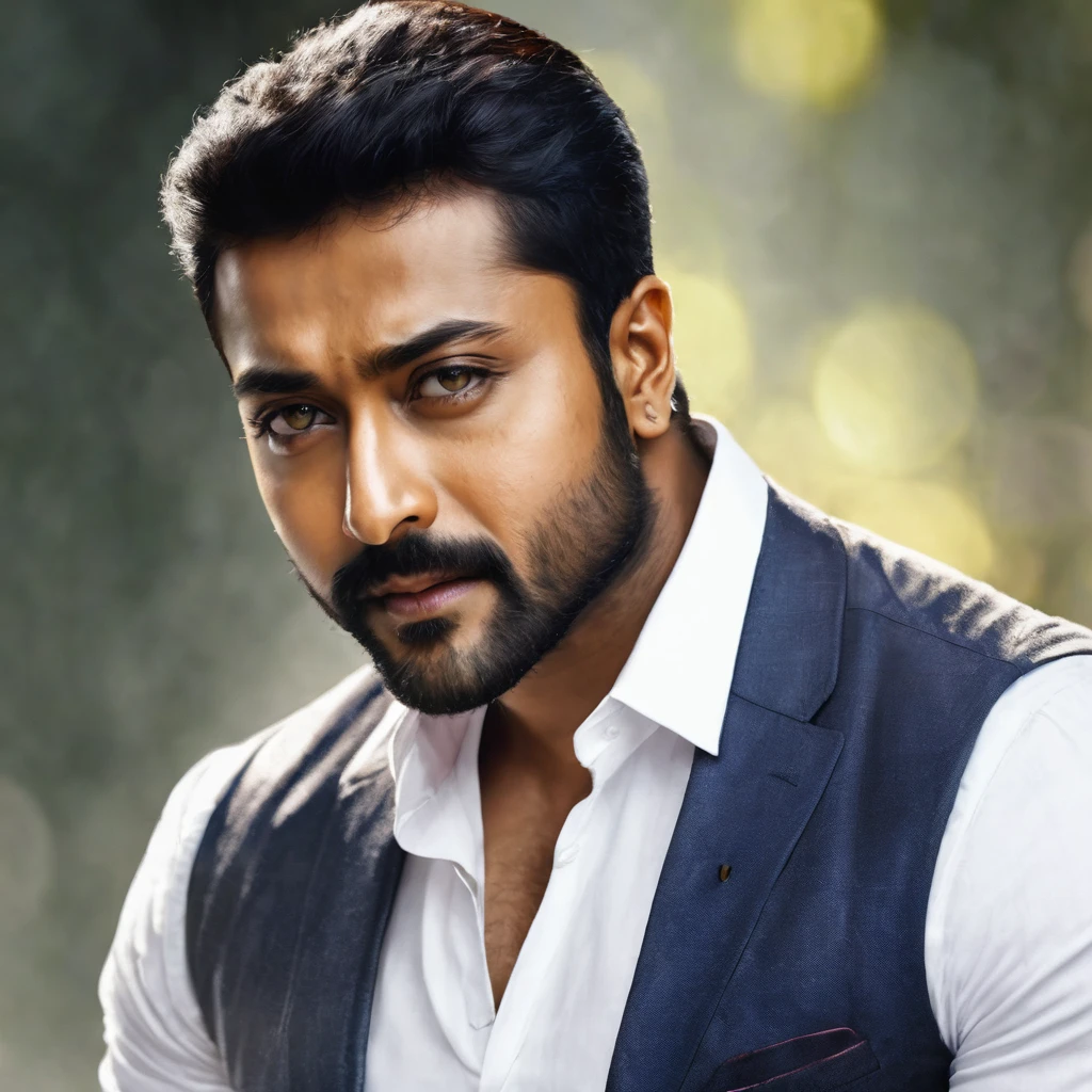 Create a portrait of actor surya as vigilant