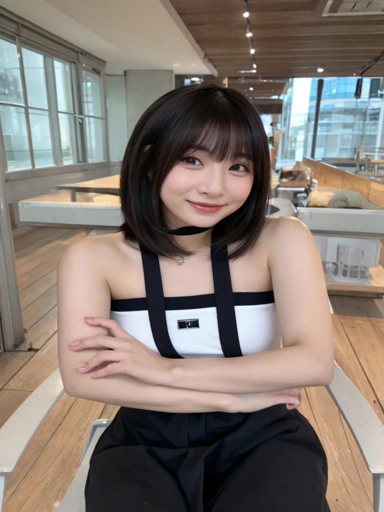 (8K、RAW Photos、Highest quality、Masterpiece:1.2)、Super detailed、Super Resolution、(Real、Real写真:1.37)、Portrait、High-definition RAW color photos、Professional Photography、Very detailedで美Shii、Very detailed、8Kの壁紙、Amazing details、Huge file sizes、Official Art、Very detailedなCG Unity 8K壁紙、Very detailedな美少女、Very detailedな顔、Very detailedな目、Very detailedな肌、Very detailedな指、Very detailedな鼻、Very detailedな詳細な口、Perfect Anatomy、Very detailedな背景、Very detailedな衣服、1 girl、(18:1.2)、Ten generations、cute女の子、Famous Japanese Idols、cute、Realなボデtite、White skin、Glowing Skin、Slim body、Handsome body、Brown Hair、Short curly hair、(Blunt Bangs:1)、smile、cute、like々Shii、cute顔、Realな顔、Delicate eyes、Drooping eyes、White T-shirt、skirt、Earrings、looking at the camera、Cowboy Shot、Front facing、Standing posture、Contrapposto, High Street, public, Dynamic Lighting,