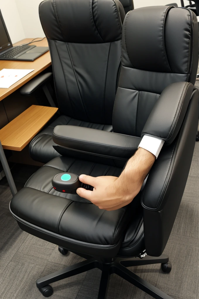 Office chair with massager and sensors