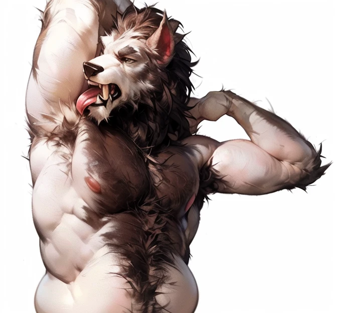 
(by darkgem:1.4), masterpiece, best details, realistic, illustration, nude, solo, (anthro), with bushy pubic hair and armpit hair, genitals, snarling, growling, attitude, clear details, powerful, pleasure, self-pleasure, perfect hands, covered in fur, fangs, tongue, paws, claws, tail, detailed nipples, ((anthro male worgen:1.4), sexy guy man, masculine, belly, slim, hairy balls, cock, penis, knot, dad bod, erect, hard on, braids, long hair, fluffy, big ears), (musky, body odour, licking armpit, armpit worship:1.4)