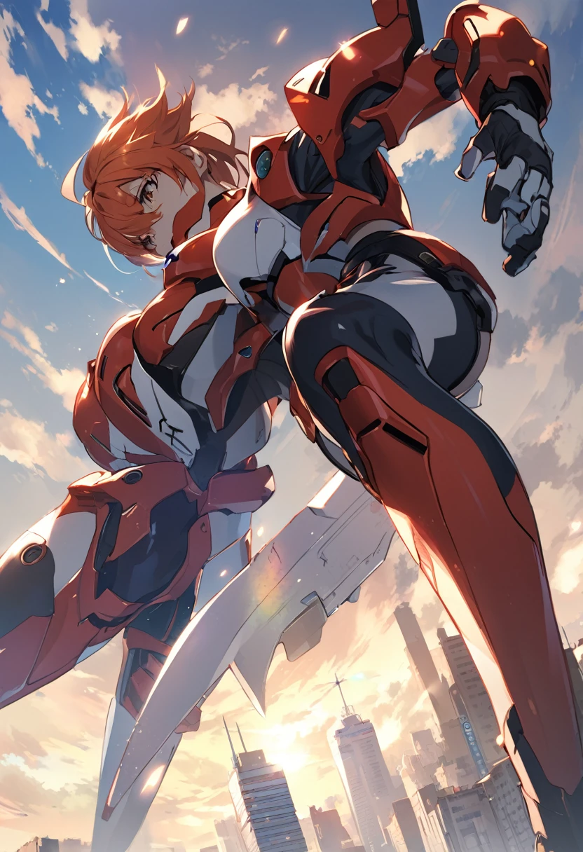 Sheer lower body,Sheer upper body,Naughty,Highest quality,See-through Asuka suit,A cartoon drawing of a woman with a gun riding a motorcycle, Gainax anime style, Gainax, studio Gainax art, inspired Masamune Shirow, Asuka suit worn under clothes!, studio Gainax, studio Gainax illustration, Masamune Shirowのスタイル, Masamune Shirow, Masamune Shirow, Female body type,naked