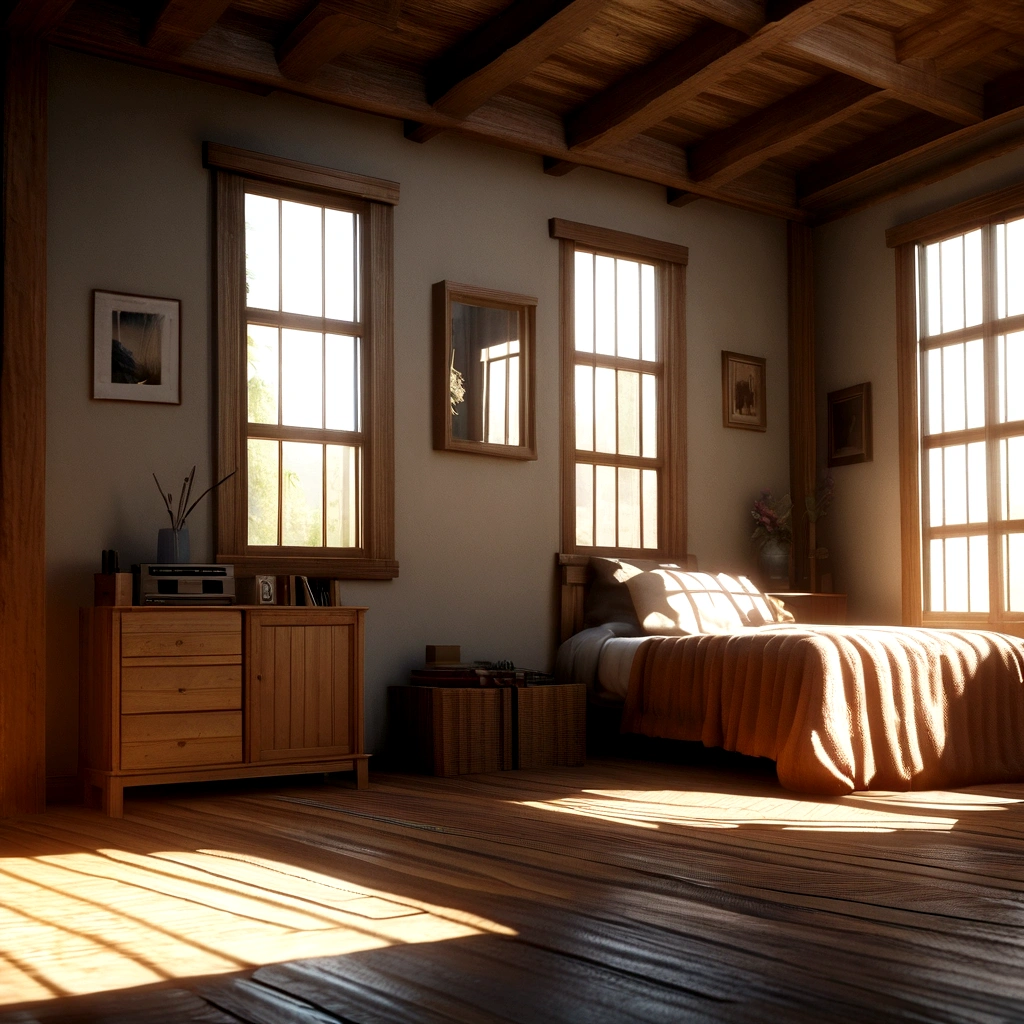 A tick lies on the futon，Photorealistic cinematic rendering, Cinematic 3D rendering, Realistic CGI rendering, Expressed in 3D rendering