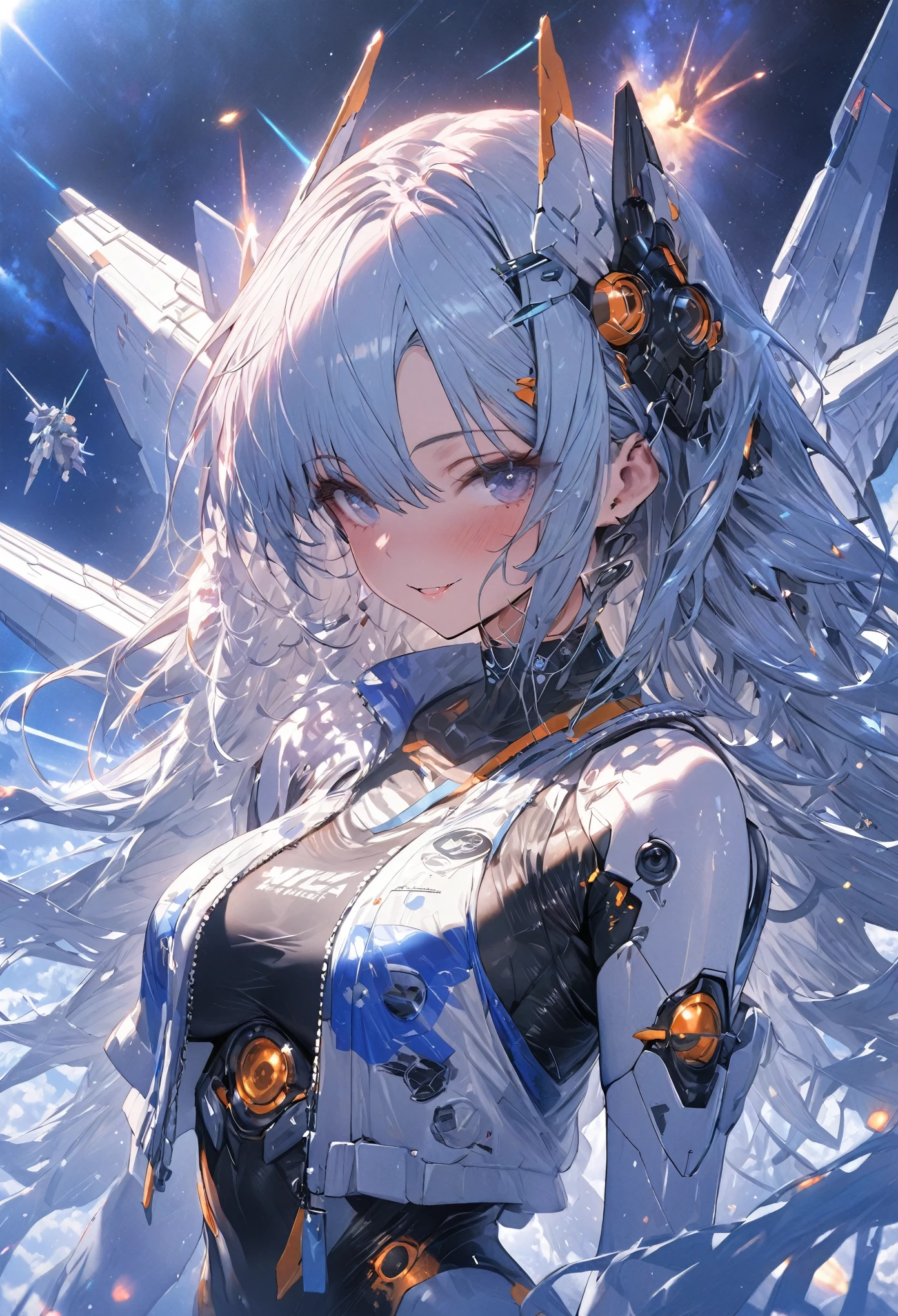(((masterpiece))), (highest quality), (Ultra-high resolution), (best quality), (ultra detail), Space War、Milky Way、Mecha Girl、Mecha Maiden、