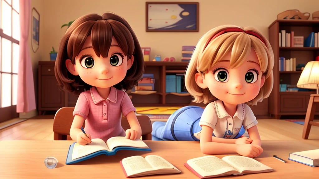 A reading a book