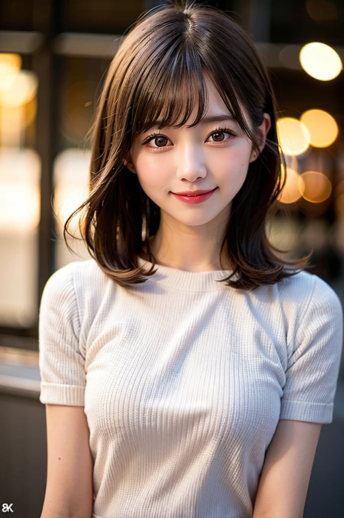 (8K, Raw photo:1.2), Detailed face and eyes,Best Quality, 超A high resolution, Highly detailed ,intricate detailes ,masutepiece ,Cute Girl , smiling, Soft cinematic light, Hyper-detailing,Sharp Focus, High quality,  Blurred Background, Particles of light, Strong winds,
