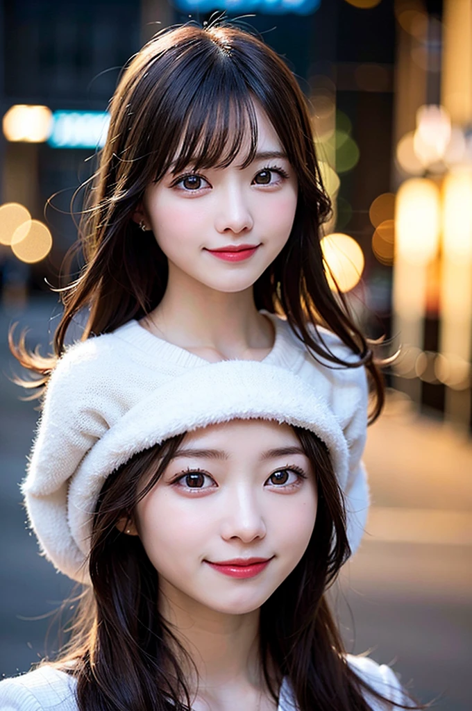 (8K, Raw photo:1.2), Detailed face and eyes,Best Quality, 超A high resolution, Highly detailed ,intricate detailes ,masutepiece ,Cute Girl , smiling, Soft cinematic light, Hyper-detailing,Sharp Focus, High quality, Blurred Background, Particles of light, Strong winds,
