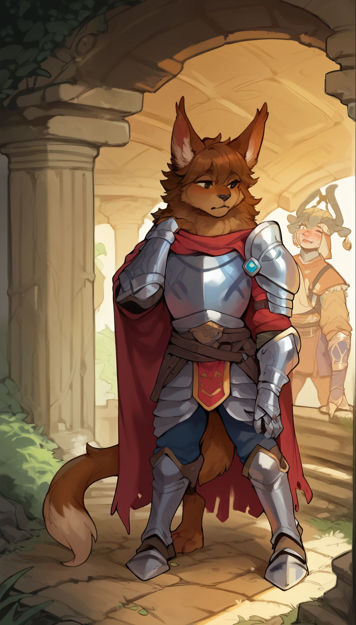 score_9, score_8_up, score_7_up, score_6_up, score_5_up, score_4_up,
(tabaxi:1.2), male, full body, "dungeons and dragons", (athletic, animal ears, anthro, brown skin, animal fur, animal tail), medieval, (paladin, wearing paladin armor), temple background