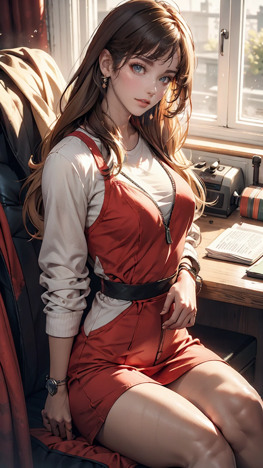 Ellie Williams from 'The Last of Us'(ellie williams)、Pandemic destroys civilization、Background of an abandoned city being swallowed up by nature