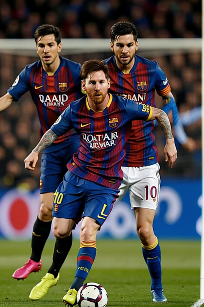 Messi stealing from a lady 