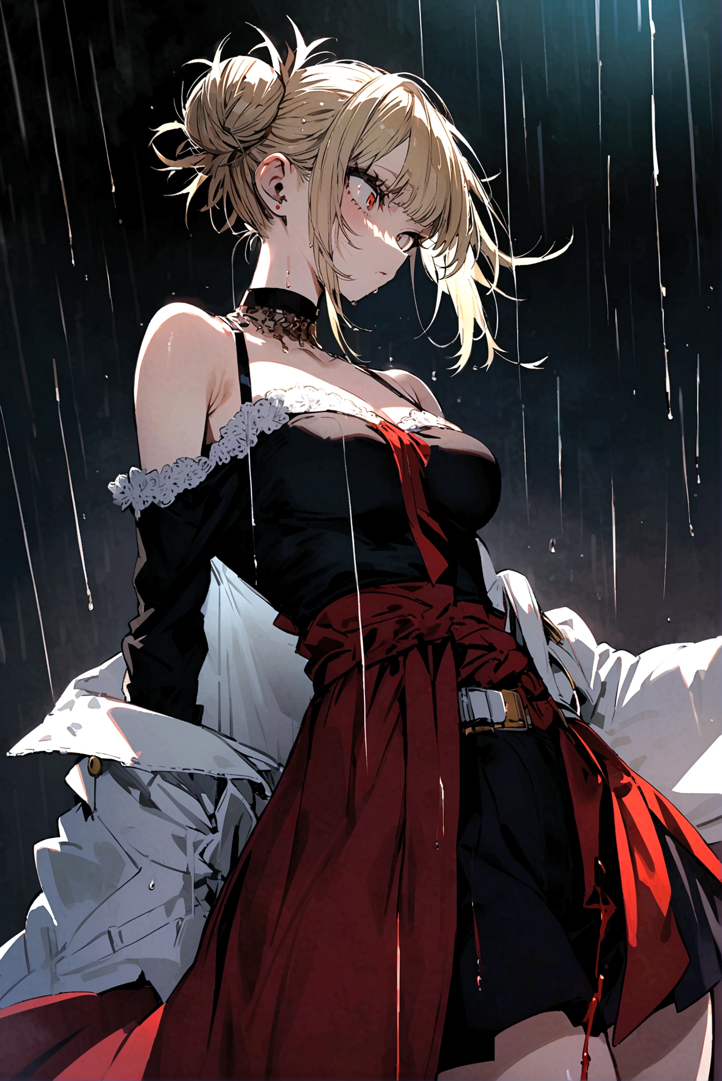 My Hero Academia, expensive, Himiko Toga,Off the shoulder、Rain of blood