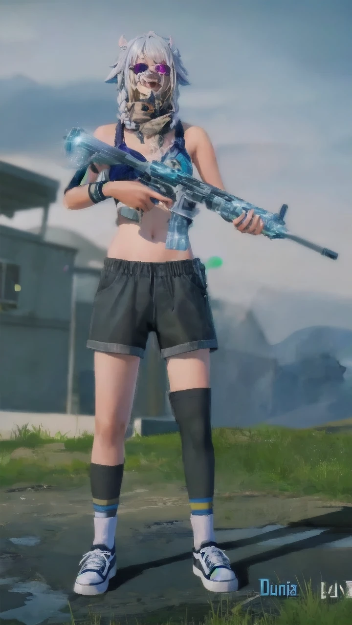 (shape: Used Pecora), Bunny girl, blue hair, twin braids, girl, alone, {{masterpiece}}, highest quality, Highly detailed CG Unity 8k wallpaper, cinematic lighting, Lens flare, beautiful detail eyes, side line, colorful light, particle, (colorful:1.5), (colorful hair:1.5),smile,coat