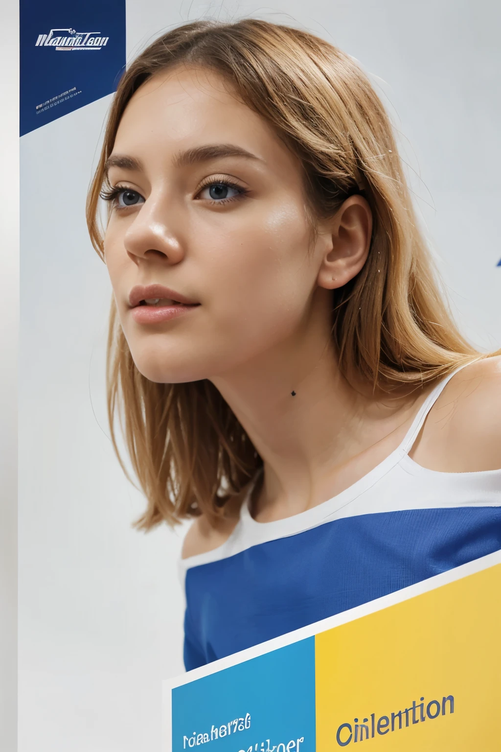 Announcement poster. Mostly white background with subtle blue, yellow and lilac. There is a part for designated logo.