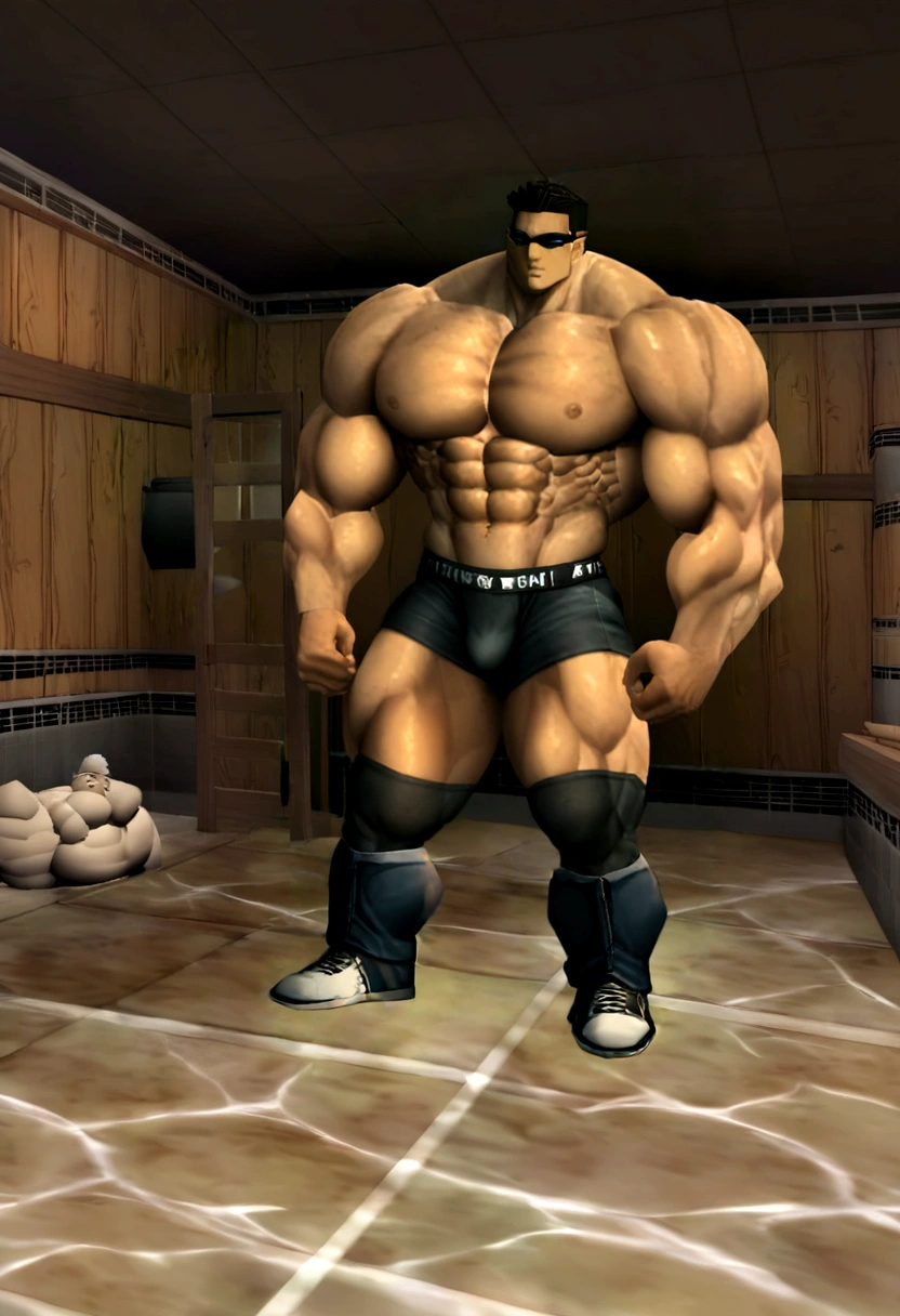 Big enough breasts,Bigger abdominal muscles,muscular。