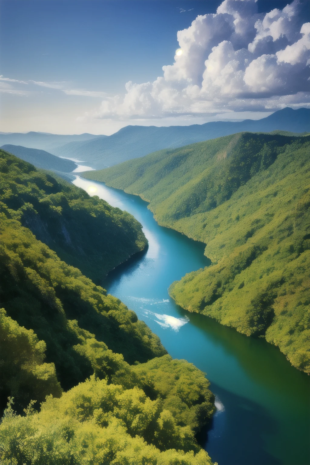 masterpiece, Ultimate quality, Cg unity 8k wallpaper, Ultra-delicate, Beautiful sky and clouds, Rich natural scenery, cliff, Lakes and rivers, Waterfalls and flying water, Beautiful green mountains, No one is seen, beautiful landscape, Won a photography competition, Background blur, Full depth, HDR High Dynamic Range, Real recovery, complex, Extreme details, Dramatic, Perfect presentation of the mid-course art style.