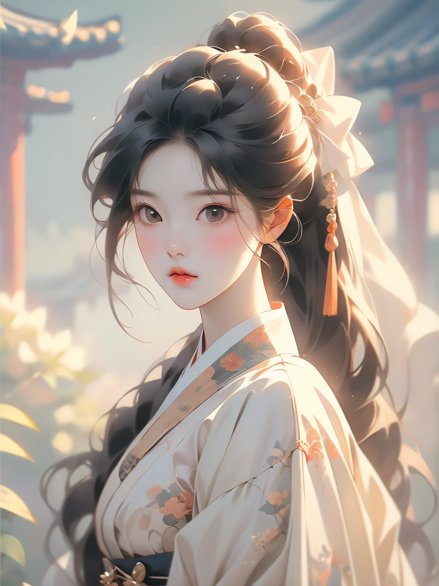 (masterpiece), (top quality), (beautiful and aesthetic), (1 woman), (1930s Korean woman), resembles Korean idol, highly detailed, A little exposure, traditional hanbok, full body, portrait.