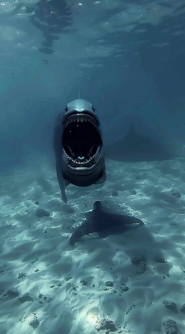 Creepy smiling alien fish