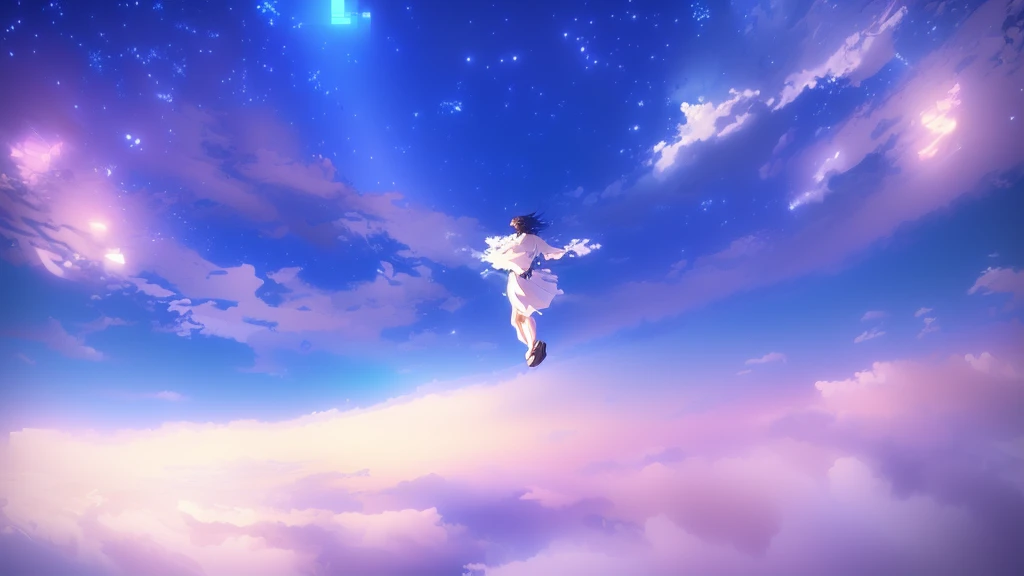 anime, A girl in a white dress floats in the water, Makoto Shinkai Cyril Rolland, anime girl walking on water, anime movie background, beautiful anime scene, today's featured anime still, anime film still, screenshot from the anime film, anime still film anime shikishi, star(null) starry_null