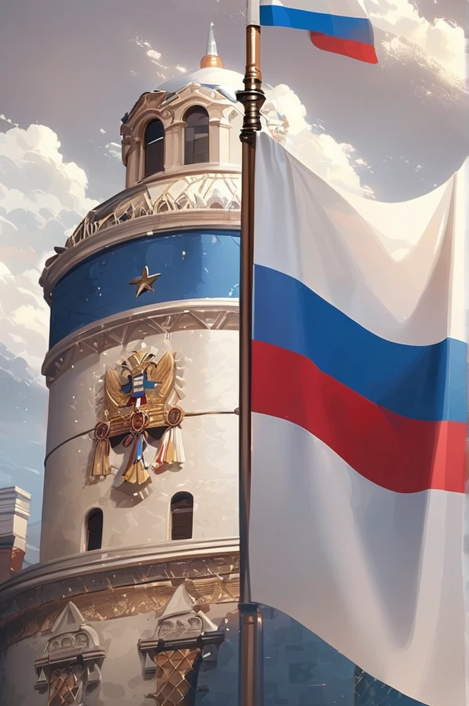 ((Best quality)), ((masterpiece)), (detailed), the Russian flag