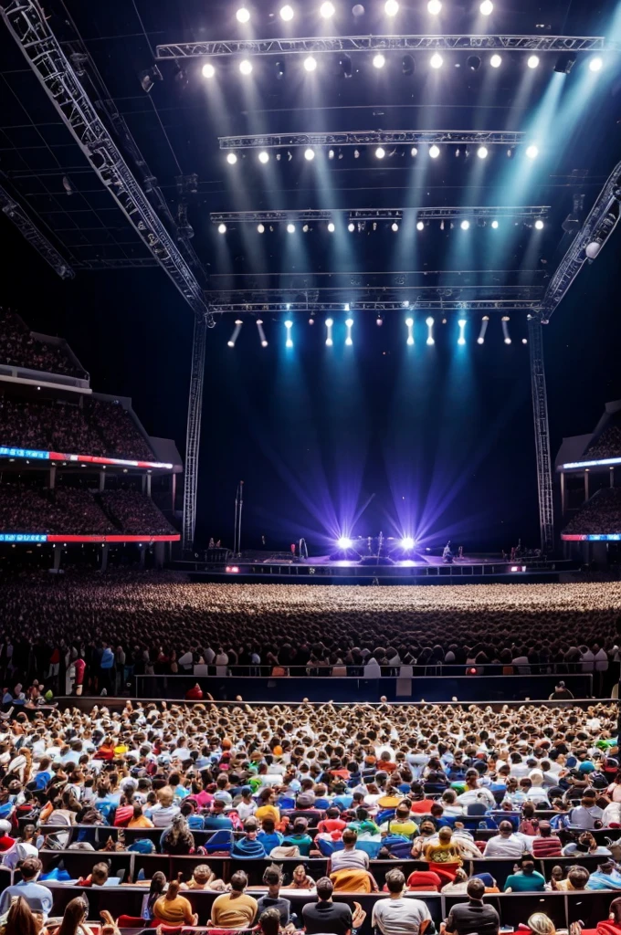 Big crowd stage in singing
