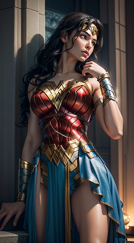 The character Wonder Woman in pose