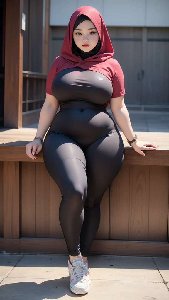 ((best quality)), ((masterpiece)), (detailed), perfect face, araffe woman thick and thight long pants posing for a picture, curvy model,, curvy hourglass figure, sexy longest hand t-shirt, thicc, beautiful full body shot, soft curvy shape, in a longest hand t-shirt, a beautiful woman , bbwchan, , armpits, there is a old woman posing in a dark room with a maroon burka clothes , 43 years old, thick body, beautiful thick female, wide hips, thick legs, she has a jiggly fat round belly, thick thighs, curvy hourglass figure, thicc, curvy model, widest hips, hyperrealistic full figure, bbwchan, voluptuous body, thick, tattooed body, tattooed hands, hena on arm, hena in belly, Burka girl, muslim clothes, 43 years old woman. Burka chubby woman, chubby cheeks, wearing a sneakers, bob hairstyle, thick neck, short neck, there is a woman random pose red-brown hijab, bbwchan, thicc, brown hijab outfit, brown hijab fashion model, korean girl, korean woman, wearing brown robe, full length shot, alluring plus sized model, japanese goddess, clothed in hooded, voluptuous and arousing, portrait shot, curvy model, voluptuous body, wonderful, nene tanaka body , bbwchan, The overall atmosphere is smooth , haunting illustrations, extremely high-resolution details, photographic, realism pushed to extreme, fine texture, 4k, ultra-detailed, high quality, high contrast, red sneakers , cold atmosphere ,, 8k resolution , ultra-detailed resolution , wearing long thight pants, random pose with full body , full body, diamond necklace , wearing a watch , thick arm, thick cheeks , wearing a gold Bracelet