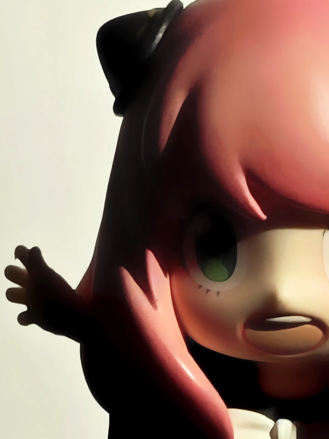 This is a close-up of the pink haired toy, Inspired by Yoshitomo Nara, Pouting look :: Octane Rendering, Annie in League of Legends, Lovely 3 d render, Lovely数字, Lovely! C4D, Epic 3D abstract emo girl, render of a Lovely 3d anime girl, Inspired by Hikari Shimoda