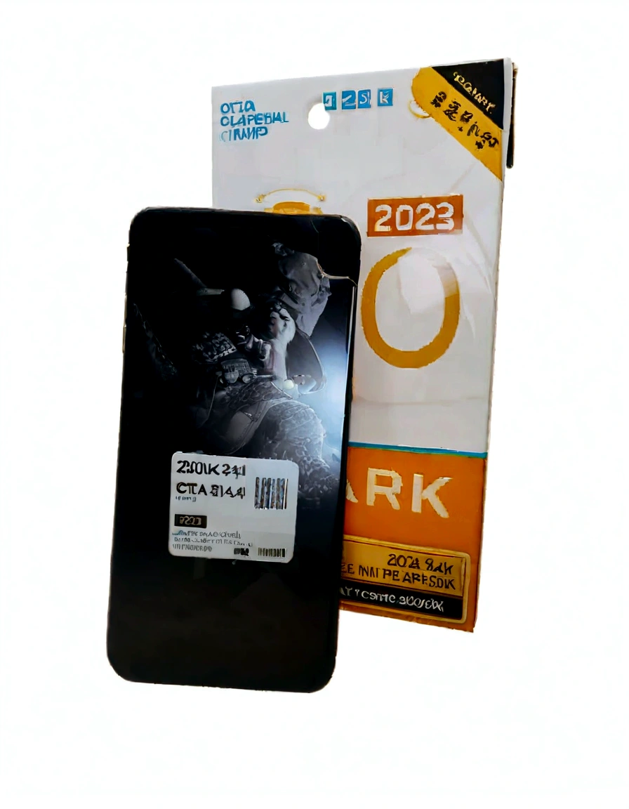 a closeup of a phone with a box on a white background, 2023 4K, Product photo, 20k, Product image, octa 8k, 2 4 pg, 24 MP, 12 carat bear, Product photo, listing image, zellk, official Product photo, official Product image, 720p