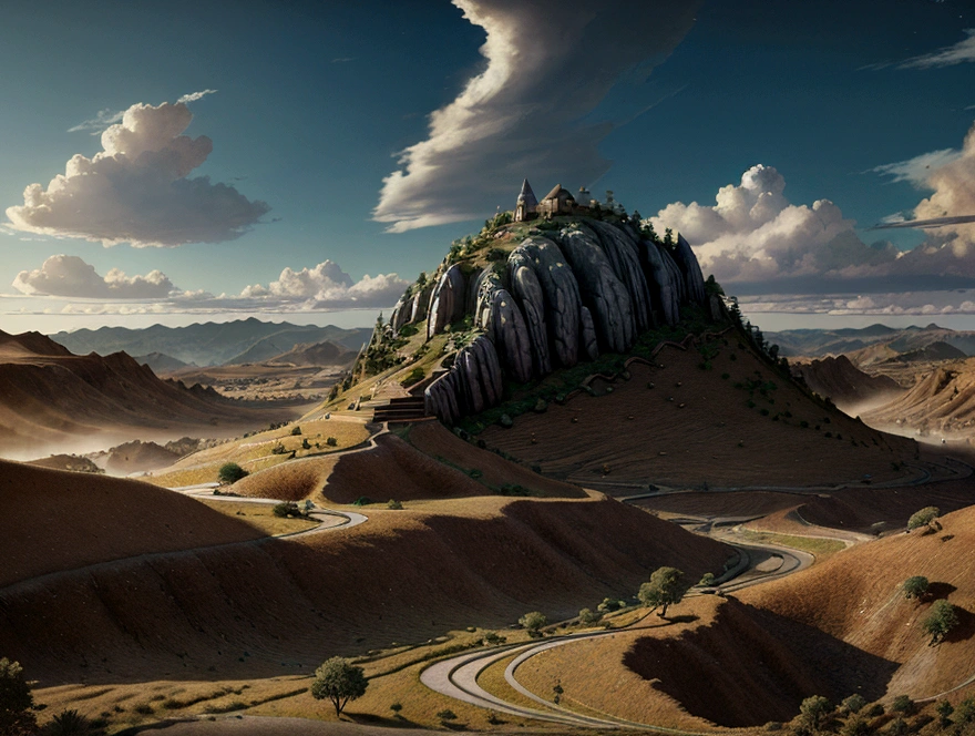 [A podcast microphone],a fantasy landscape background,highly detailed,intricate,cinematic lighting,dramatic shadows,vibrant colors,digital art,concept art,award winning,masterpiece