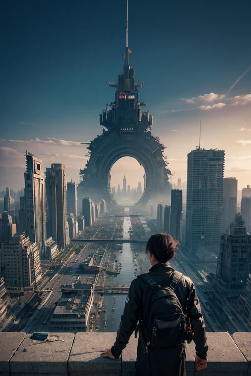 Highest quality、A ruined futuristic city、dim、Surrealism
