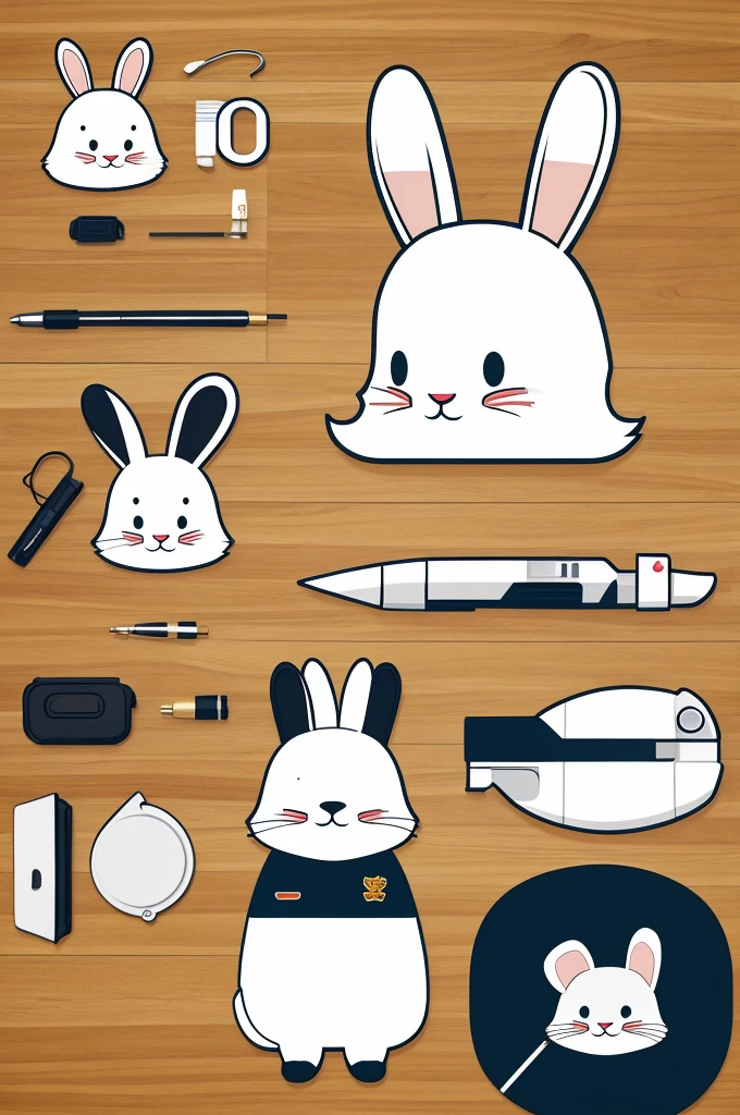 Make a mascot logo with rabit.
