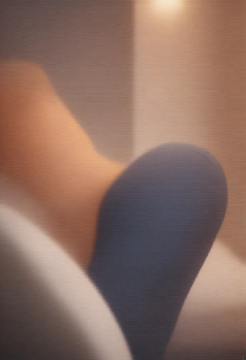 ((best quality)), ((masterpiece)), (detailed), (fubuki ), wearing short sleeves orange printed t-shirt and blue jeans , in home