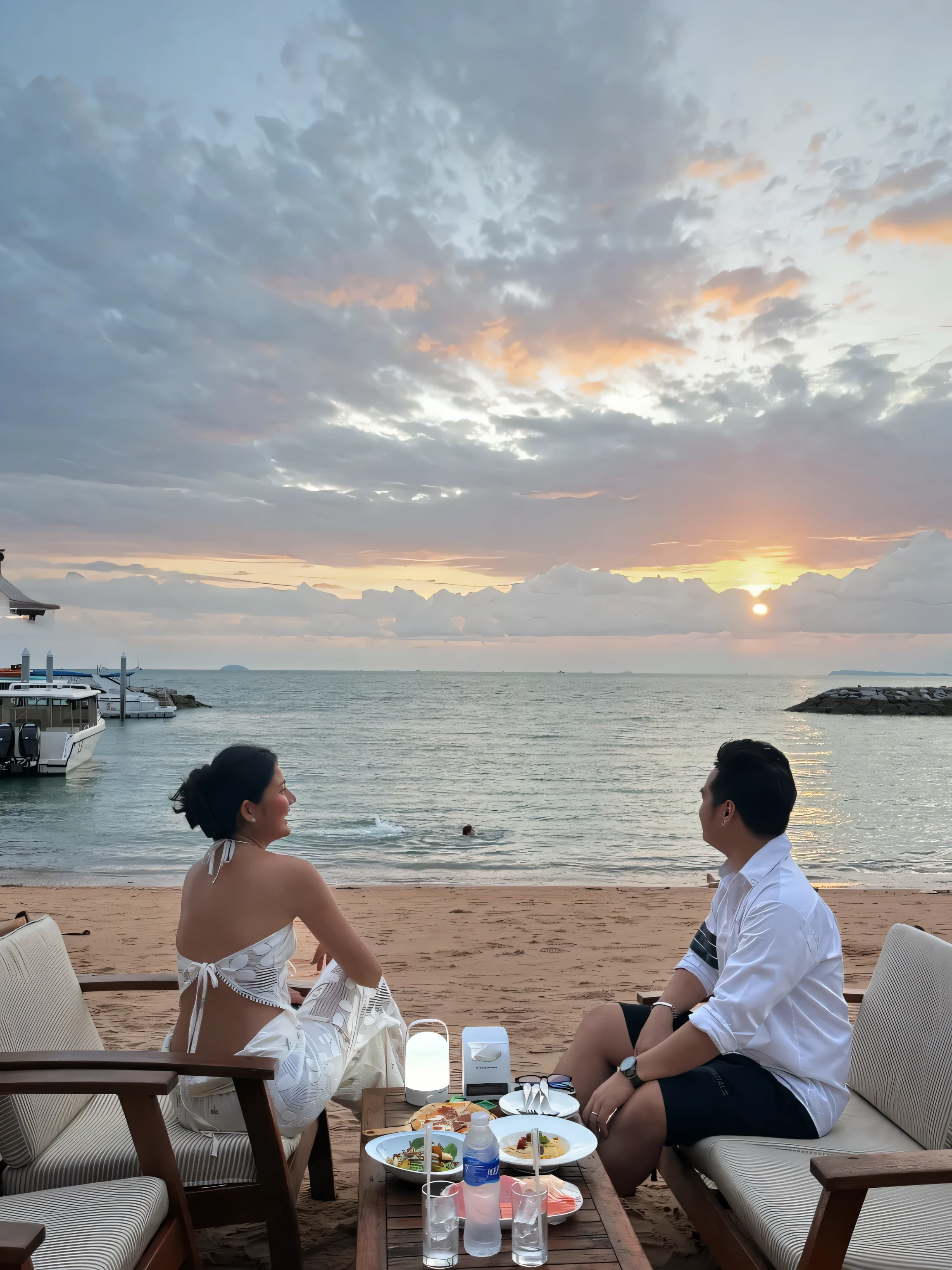 Sunset, evening, realistic