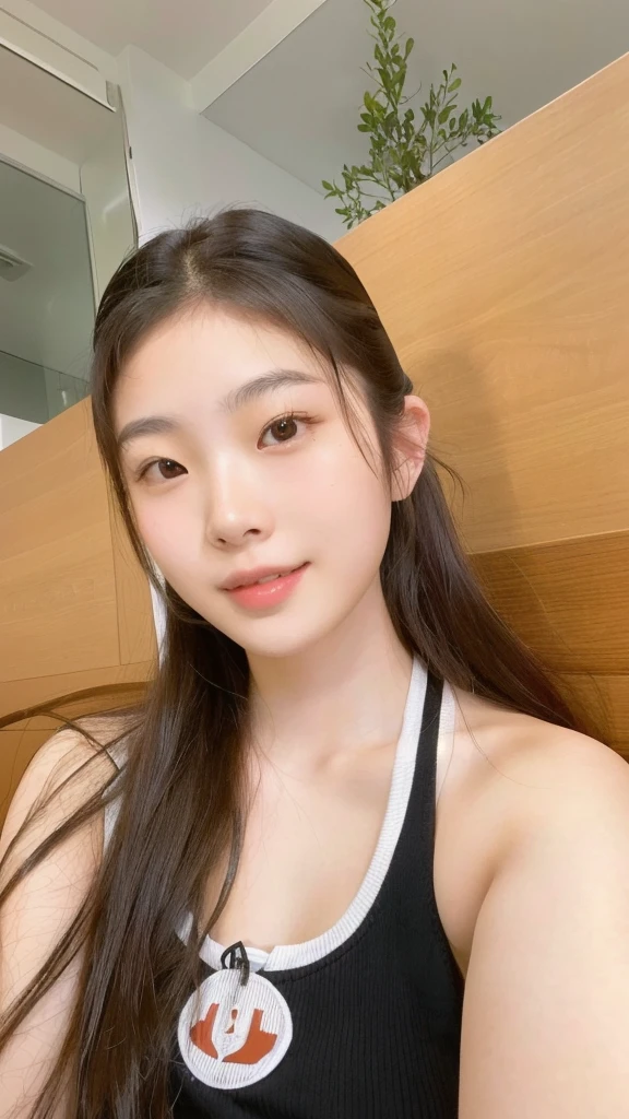 there is a woman that is sitting down with a cell phone, Yoshitomo Nara, young cute wan asian face 20 years old