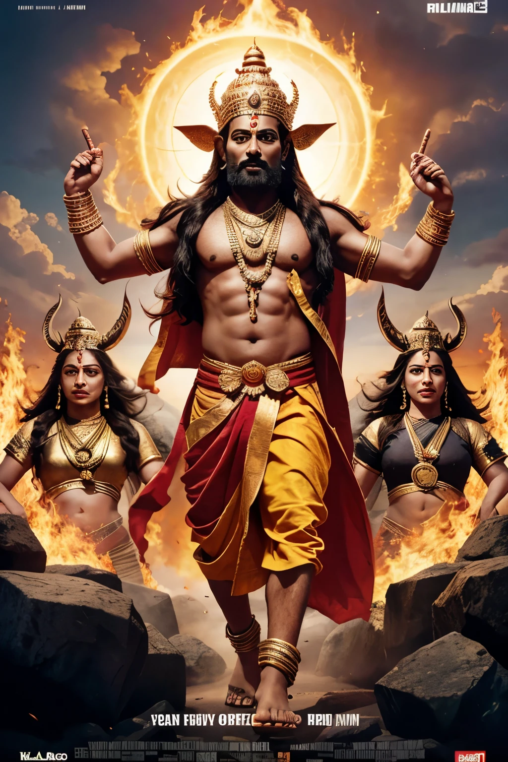 Kalki god on move poster realistic