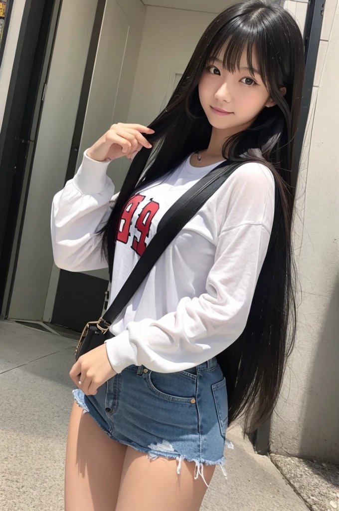 one piece、Female college student、Long Black Hair、
