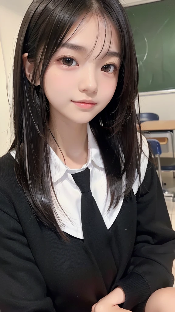 cute girl, teenager, 17years old, , simple background, (((absolutoly beautiful girls, 2 girls, shiny skin, shiny hair, black hair, long hair, 8K, school uniform)))