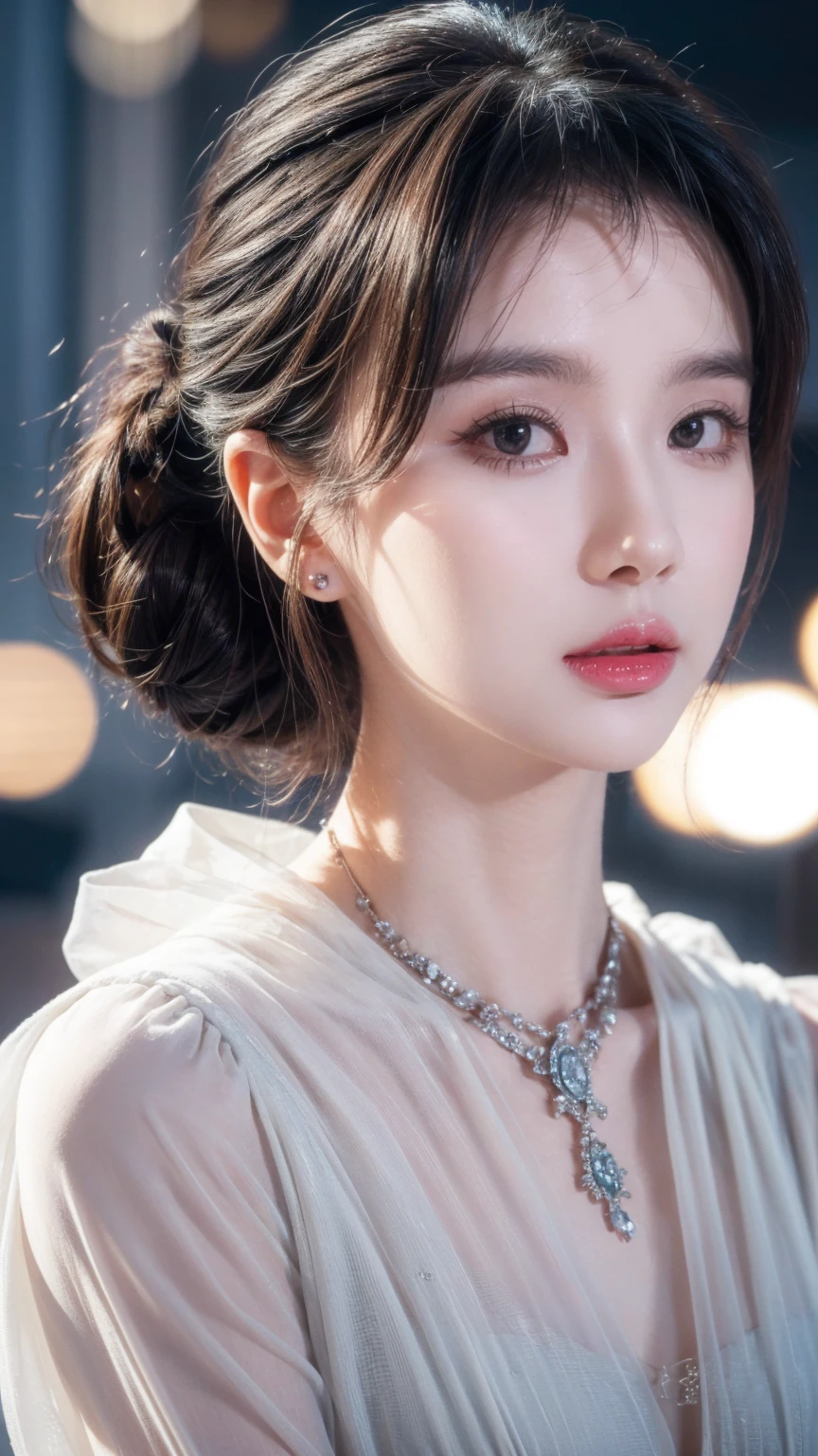 Model shooting style, Audrey Hepburn, (Extremely detailed 8k wallpaper), 《》insert, Tim Okamura、Marco Mazzoni and Joan Lossel, Fashion, number, Photorealism, Evocative, Fairy tale lights, Pastel palette, Intricate details, number艺术, CG Society, masterpiece, diversity, ((Perfect face))