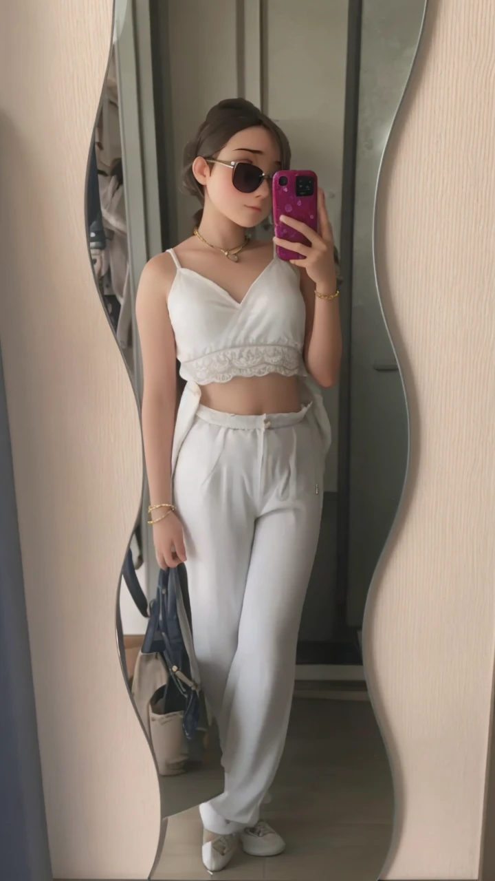 Girl in front of a mirror