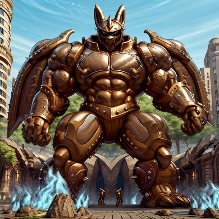 (masterpiece. official art. 8k. best quality. detailed full body. full body.)

(situation 1 : dominating Shiny_Mega_Lucario. Shiny_Mega_Lucario is over 1000 meters long. focus GIANT mechanical Muscular Shiny_Mega_Lucario is trampling the city. Looking down. macro. stomp. Low-angle perspective. emphasizing the immense size.)

(situation 2 :smoke and flames rising from the destruction in the city)

(Additional details 1: BlackKnight_fe. Armor. Cape. Helmet.. high-tech bio-mecha armor. real texture material. whole body shines like metal. Wearing cyberpunk mecha. emphasizes the muscles. suit fully made of metal. intricate armor. Robotic suit. suit fully made of metal. cyborg. Powered exoskeleton with the same design as Shiny_Mega_Lucario).

(Additional details 2: Detailed head. Detailed Body. Detailed abs. gigantic muscles. HYPER MUSCLES. Gigachad Muscular. big muscle. pecs. triceps. traps. unusually developed muscular body. body full of huge muscles. showing off muscles. pectorales enormes. Exaggeratedly huge muscles. huge muscles. long legs.).

(Additional details 3: nj5furry, Spread wings. It has wings. black have big wings. The claws are sharp. Sharp teeth.). 
