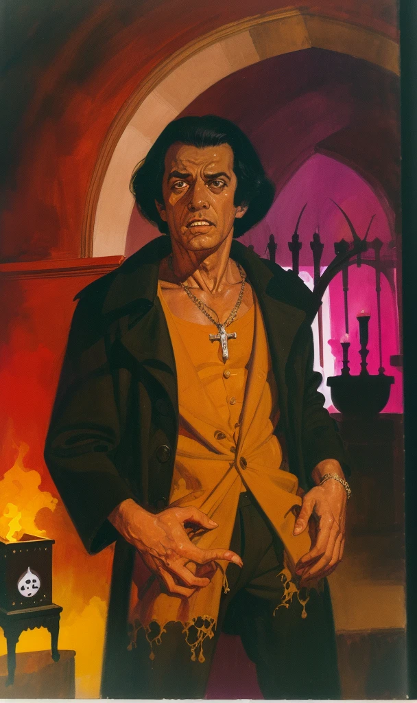 allessbiff2023, Oil painting \(middle\), illustration, 1960s \(style\), stylized, Pulp magazine cover,