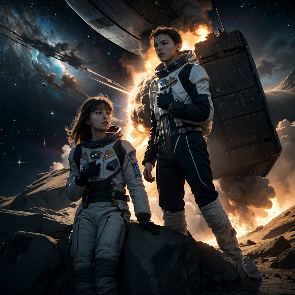 ((Space War,Interstellar War,Starfleet,flagship,Distant Battle,light,explosion)),
masterpiece,Highest quality,8K,High resolution,Raw photo,
sf,future,dream-like,Photorealistic,Actual photo,Black and blue,
Award-winning,Browsing Caution,
Cold tones,mysterious,Anxious,nervous,
Low Key Lighting,Backlighting,
Physically Based Rendering,
Thin Outline BREAK
