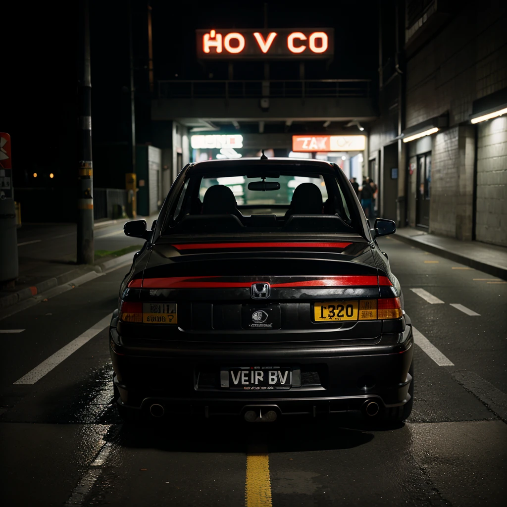 Honda Civic ej9 in schwarz, fast, dirty, natta, Street, neon, Race car