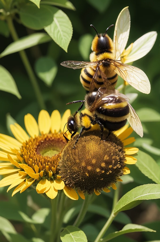 Create an image of a bee with bee organize