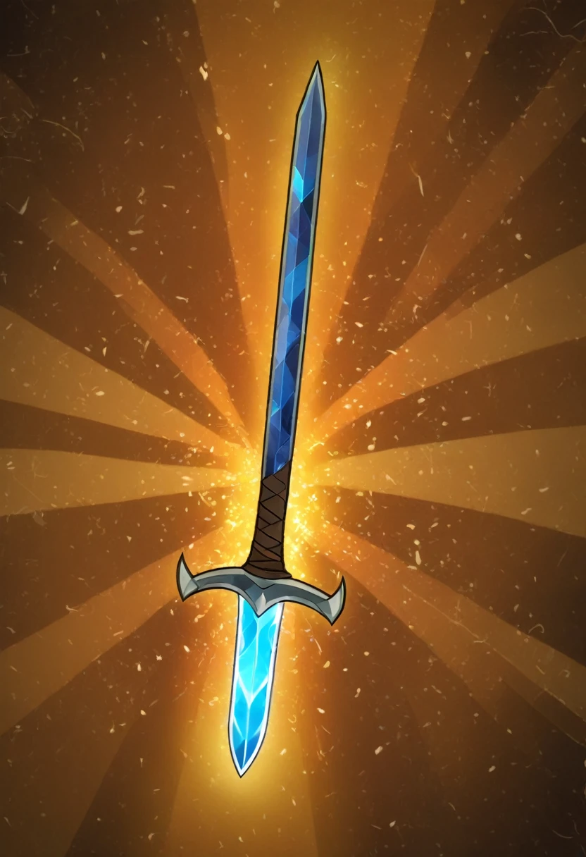 symbol, curve sword, mobile game art, banner, detailed game art, stylized game art, game illustration, splash screen art, full card design, extended art, adtime style art, saturated colorful