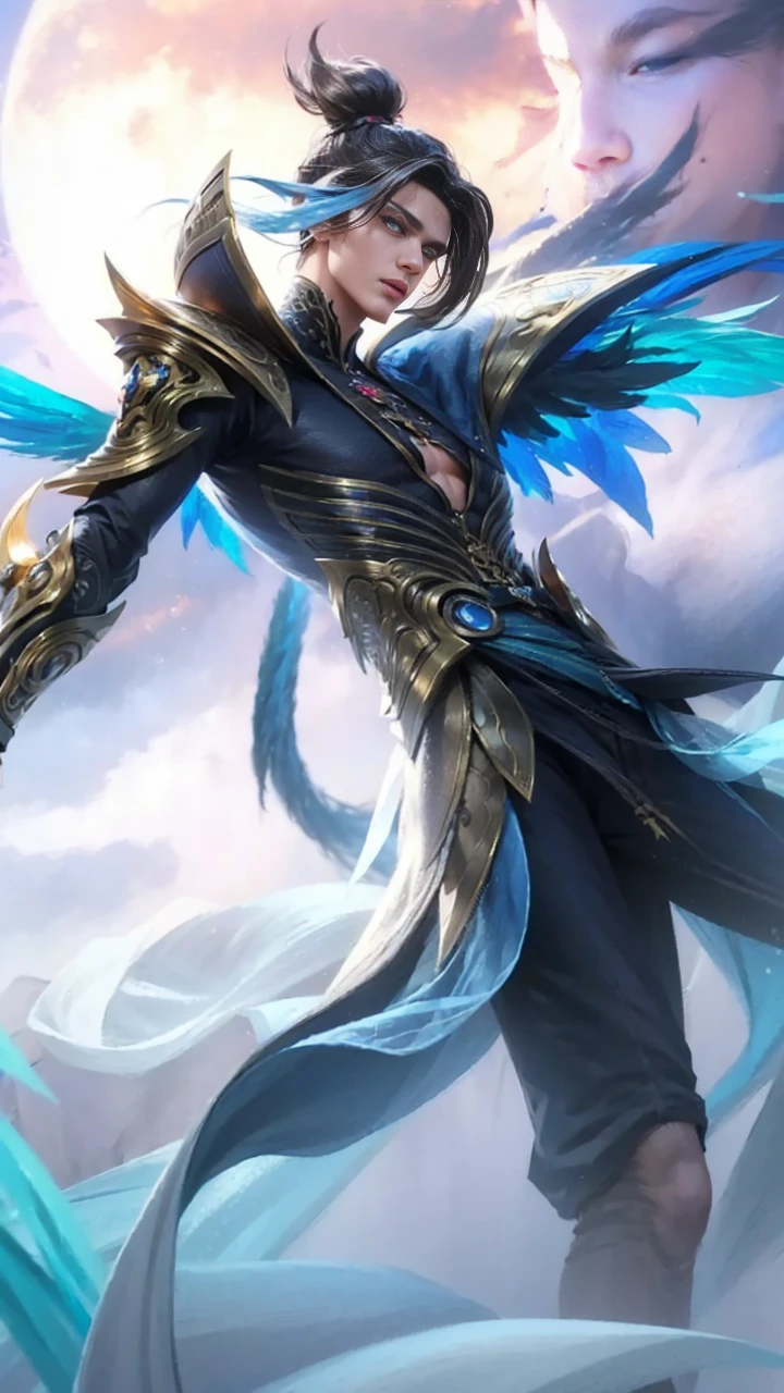 ((male:1.5)),(photorealistic:1.4), best quality, masterpiece, ultra high res, 1man, (detailed face:1.2), (detailed eyes:1.2), (detailed hair:1.2), (detailed clothes:1.2), 4k, (detailed color:1.2),