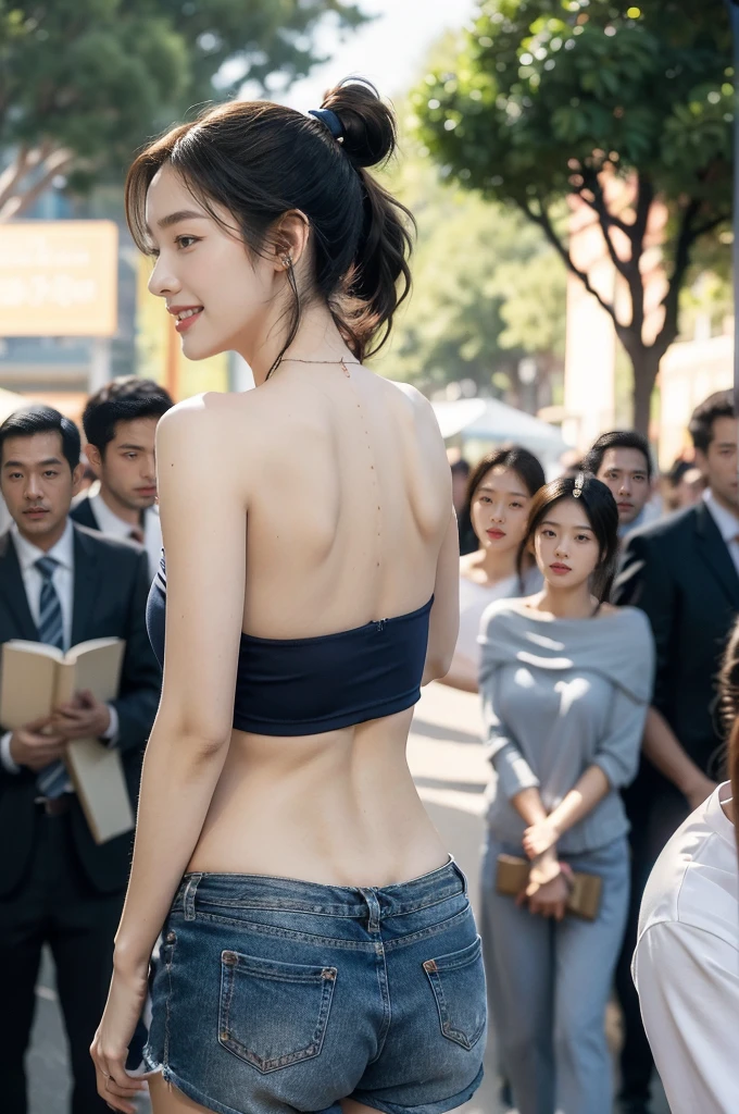 (masterpiece, Highest quality:1.4), 8K, 85mm, Absurd, (Floral Yukata:1.4 Violet, Gardenia, Half naked、Delicate girl, alone, night,(( Not looking at the audience:1.8)) Upper Body, Film Grain, chromatic aberration, Sharp focus, Face Light, Professional Lighting, Sophisticated, (Simple Background, Bokeh Background:1.2), detailed aspects,(((Show one breast:1.8))),((Very young and immature & Very few & Very flat chest:1.2),(Pink fashion glasses,1),(From behind, ,Show your vagina:1.4),