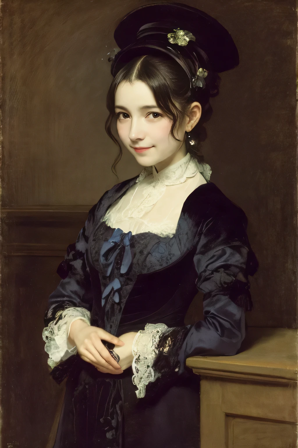 James Whistler's Nocturne., cute smile woman