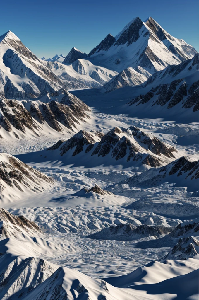 Creat a 3d landscape with some mountains