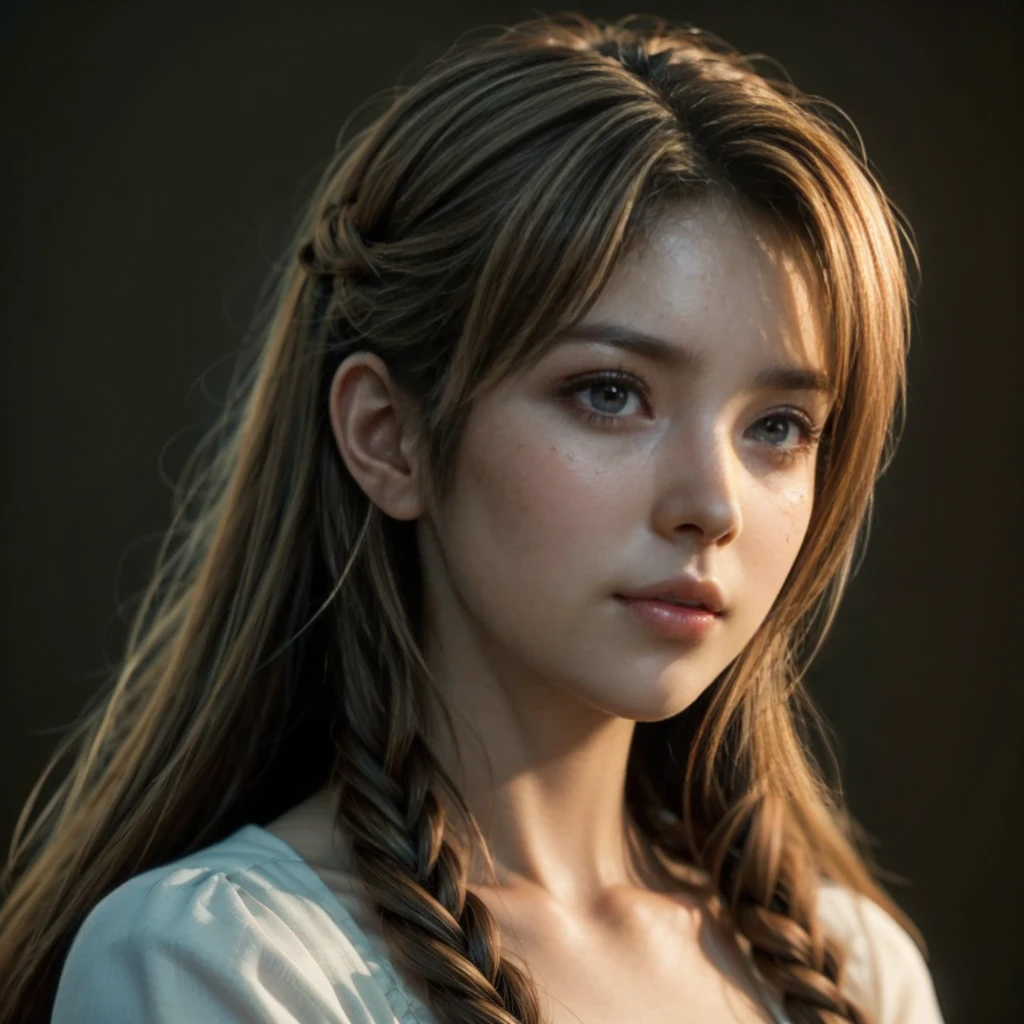 Kasumi, brown eyes, (best quality, ultra-detailed), (realistic:1.37), beautiful and detailed face, ultra-realistic texture, delicate face, delicate body, red lipstick, bright colors. High definition, 8K.