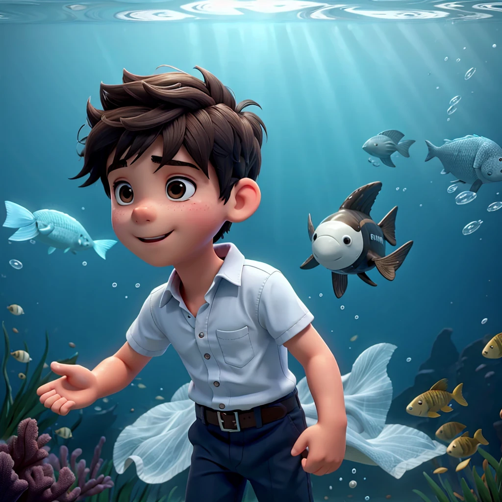 A boy under water kill
